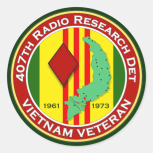 Pegatina Redonda 407o RRD - ASA Vietnam