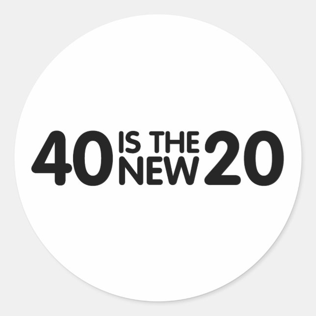 Pegatina Redonda 40.º cumpleaños (Anverso)