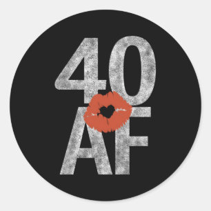Pegatina Redonda 40 Af 40Th Que Lige 40 Af