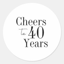 Pegatina Redonda 40 años de vigilia a 40 años de Fiesta blanco negr