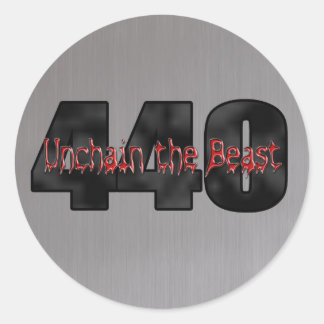 Pegatina Redonda 440 Mopar Beast gris