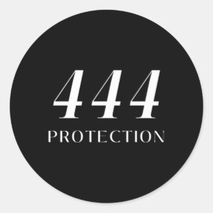 Pegatina Redonda 444 Número de Ángel de Protección Inspirador