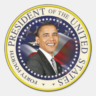 Pegatina Redonda 44.º Presidente de los Estados Unidos