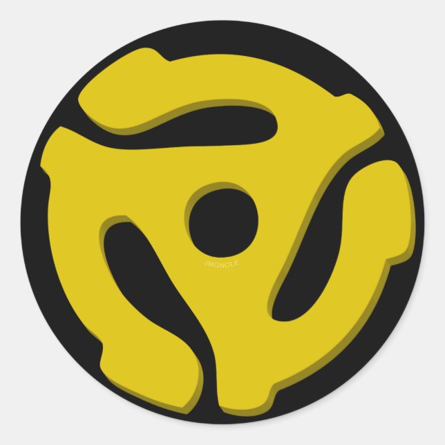 Pegatina Redonda 45 Adaptador de registro (Anverso)