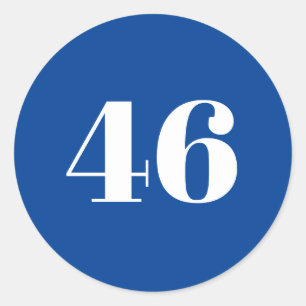 Pegatina Redonda 46 Botón moderno del presidente azul del Biden