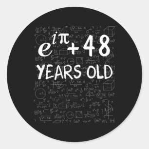 Pegatina Redonda 47.ª Identidad De Math Geek Euler