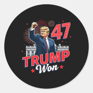 Pegatina Redonda 47.ª investidura del presidente Donald Trump 5