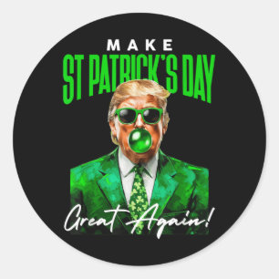 Pegatina Redonda 47.º Presidente Donald Trump