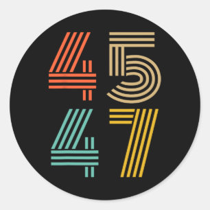 Pegatina Redonda 47 Trump 2024 Para Presidente 4547