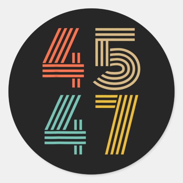 Pegatina Redonda 47 Trump 2024 Para Presidente 4547 (Anverso)