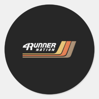 Pegatina Redonda 4.ª nación corredora Tacozilla inspiró rayas de pa