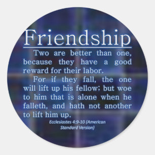 Pegatina Redonda 4:9 de Ecclesiastes - 10