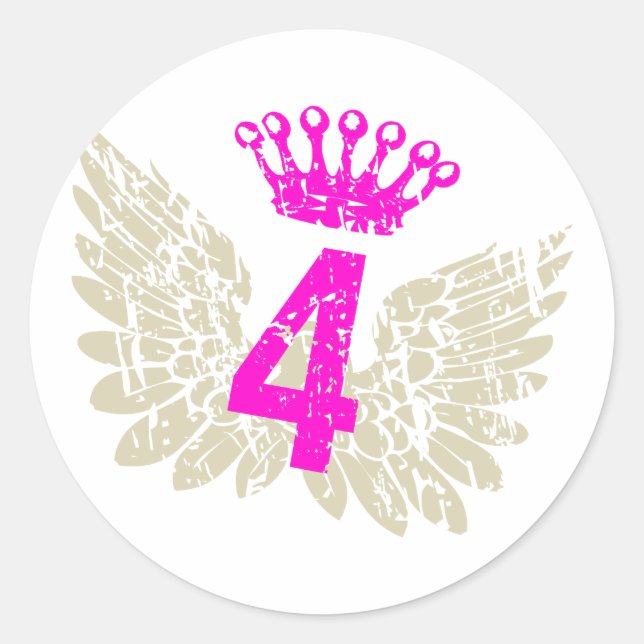 Pegatina Redonda #4 Alas de frambuesa (Anverso)