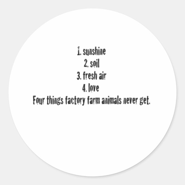 Pegatina Redonda 4 Cosas (Anverso)