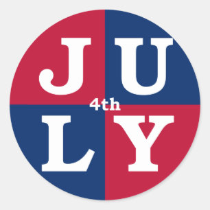 Pegatina Redonda 4 de julio