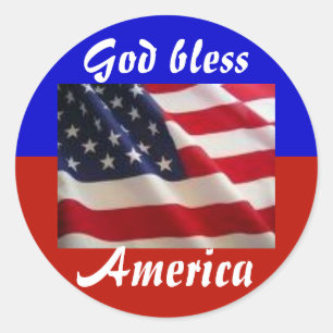 Pegatina Redonda 4 de julio de Patriot