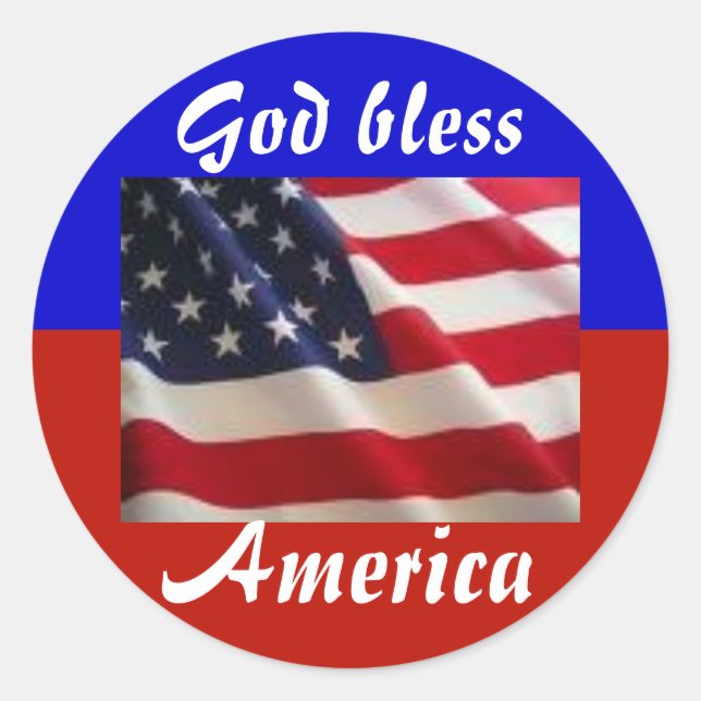 Pegatina Redonda 4 de julio de Patriot (Anverso)