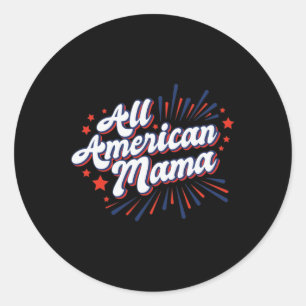 Pegatina Redonda 4 De Julio Día De La Independencia De Eeuu - Todas