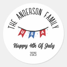 4 de julio Día de la Independencia Nombre personal