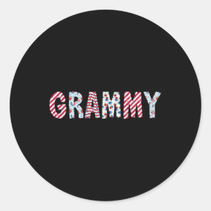 Pegatina Redonda 4 De Julio Día Patriótico De Independencia Grammy 