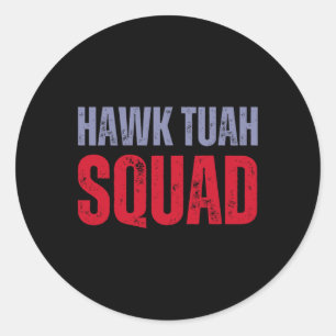 Pegatina Redonda 4 De Julio, El Patriótico Estadounidense Hawk Tuah