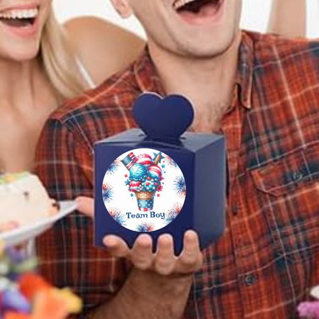 Pegatina Redonda 4 de julio Juez equipo de revelación de helado (Subido por el creador)