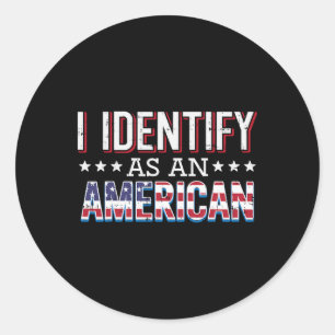 Pegatina Redonda 4 de julio me identifico como patriotas de la band