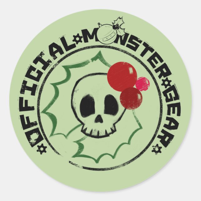 Pegatina Redonda 4 monstruos pequeños - Logo de Nessa Holiday 2 (Anverso)