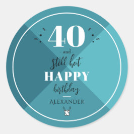 Pegatina Redonda 4 O y todavía caliente