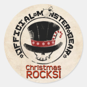 Pegatina Redonda 4 pequeños monstruos - día de fiesta de Andy