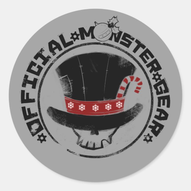 Pegatina Redonda 4 Pequeños monstruos - Logo de Andy Holiday (Anverso)