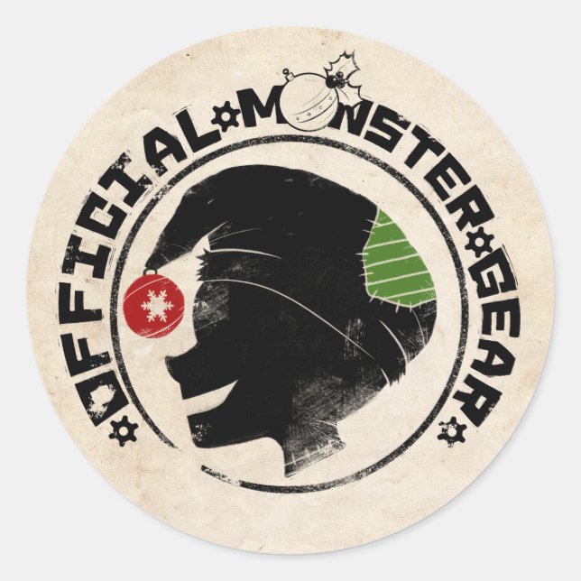 Pegatina Redonda 4 Pequeños monstruos - Logo de Nigel Holiday 2 (Anverso)