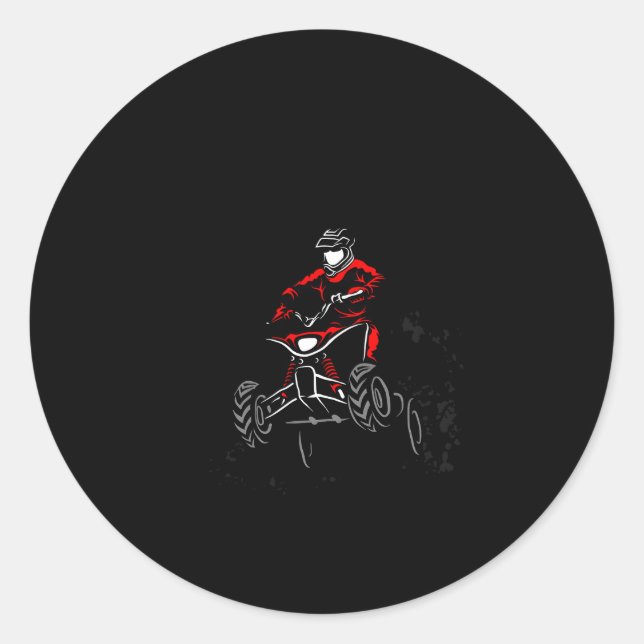 Pegatina Redonda 4 Ruedas Sucias Fuera De Carretera Un Poco De Suci (Anverso)