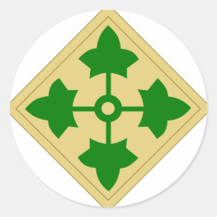 Pegatina Redonda 4to División de infantería