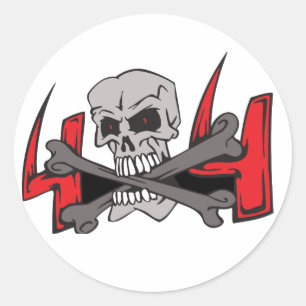 PEGATINA REDONDA 4X4