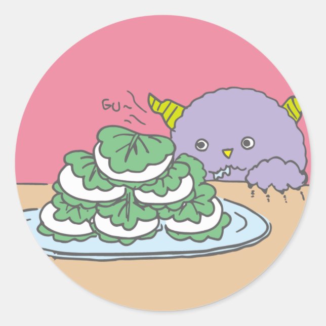 PEGATINA REDONDA 5月モンスターシール。 (Anverso)