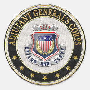 Pegatina Redonda [500] AG Corps Regimental Insignia [3D]