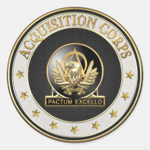 Pegatina Redonda [500] Cuerpo de Adquisiciones (CCA) Insignia Regim