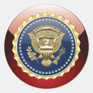 Pegatina Redonda [500] Insignia del servicio presidencial [PSB]