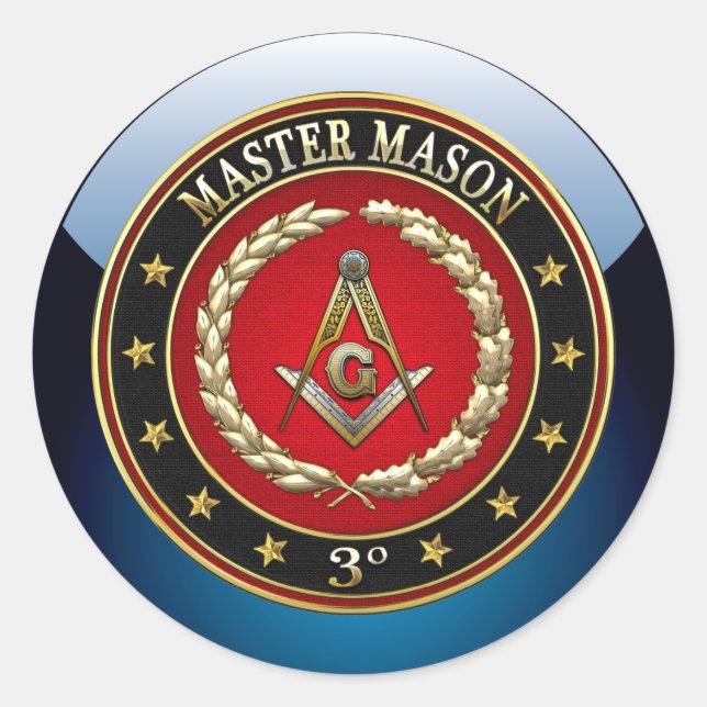 Pegatina Redonda [500] Master Mason, 3er grado [Edición Especial] (Anverso)