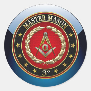 Pegatina Redonda [500] Master Mason, 3er grado [Edición Especial]