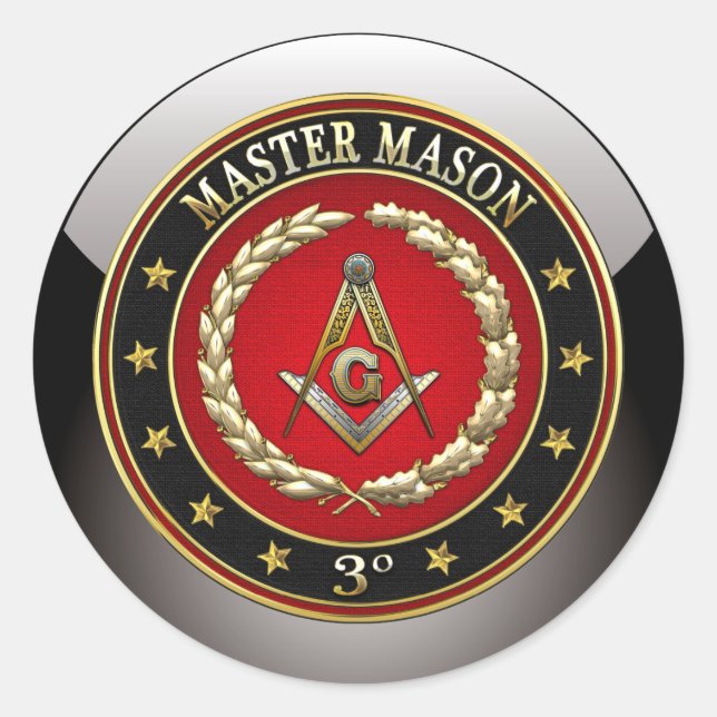 Pegatina Redonda [500] Master Mason, 3er grado [Edición Especial] (Anverso)