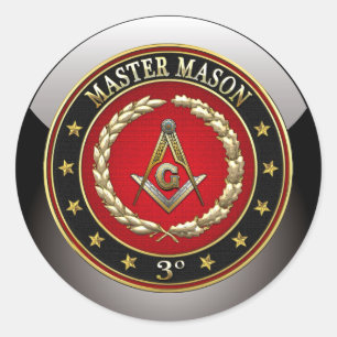 Pegatina Redonda [500] Master Mason, 3er grado [Edición Especial]