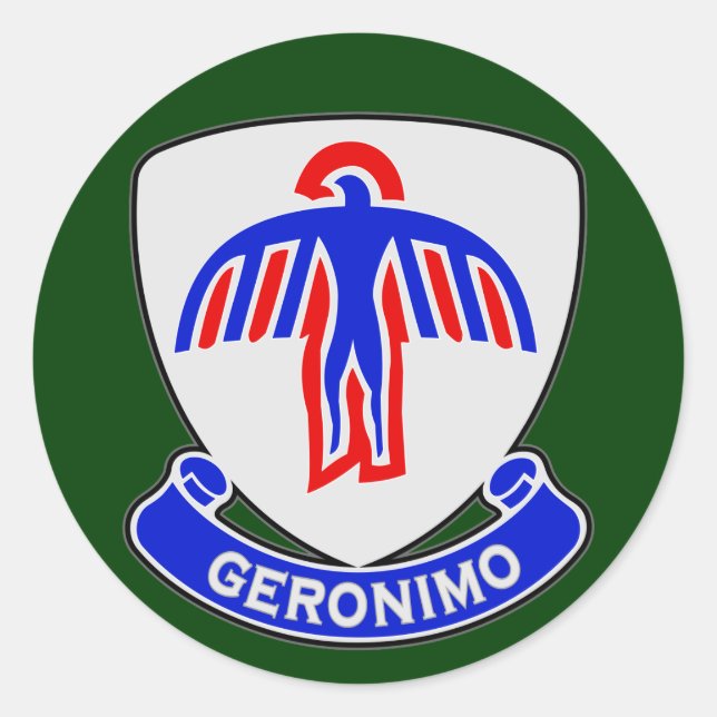 Pegatina Redonda 501º Regimiento de Infantería (Airborne) DUI (Anverso)