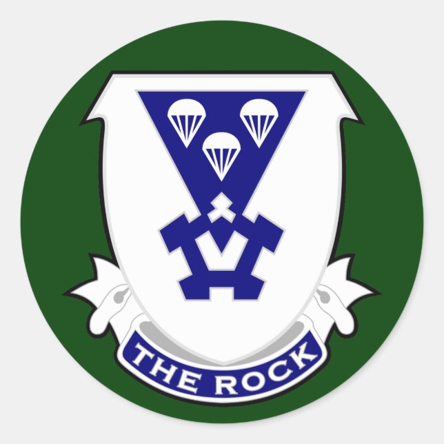 Pegatina Redonda 503d Registro de Infantería (Airborne) DUI (Anverso)