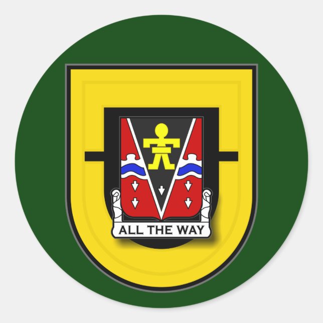 Pegatina Redonda 509º Regimiento de Infantería - Primer Batallón Fl (Anverso)