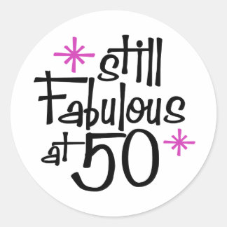 Pegatina Redonda 50.º cumpleaños