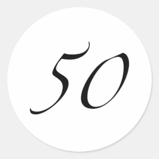 Pegatina Redonda 50.º cumpleaños
