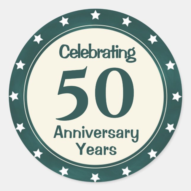 Pegatina Redonda 50 Aniversario (Anverso)