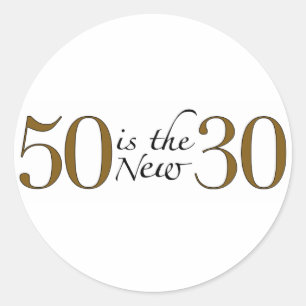 Pegatina Redonda 50 Es El Nuevo 30